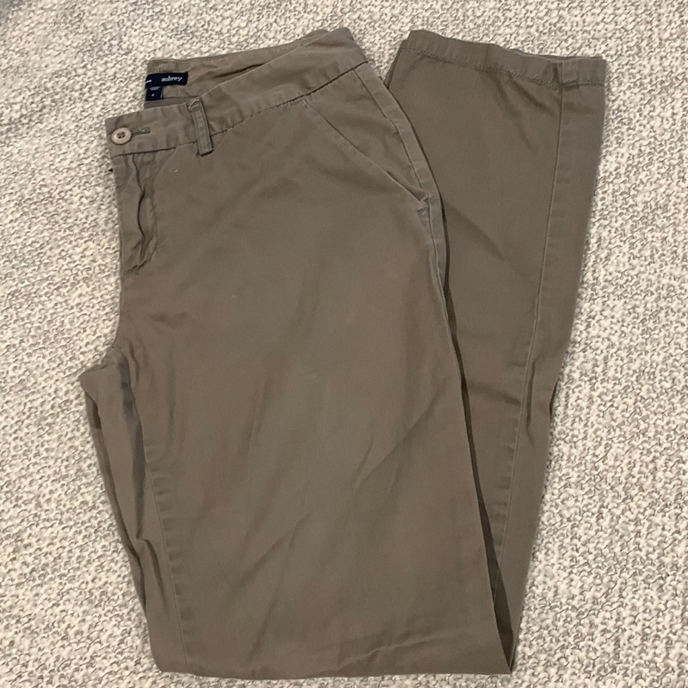 Gap Aubrey army green cropped work pants low rise